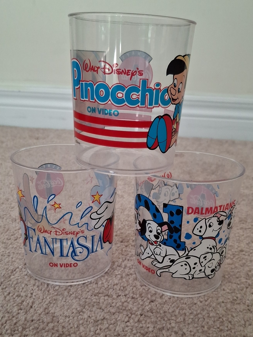 Coca Cola Collectible Plastic Disney Cups